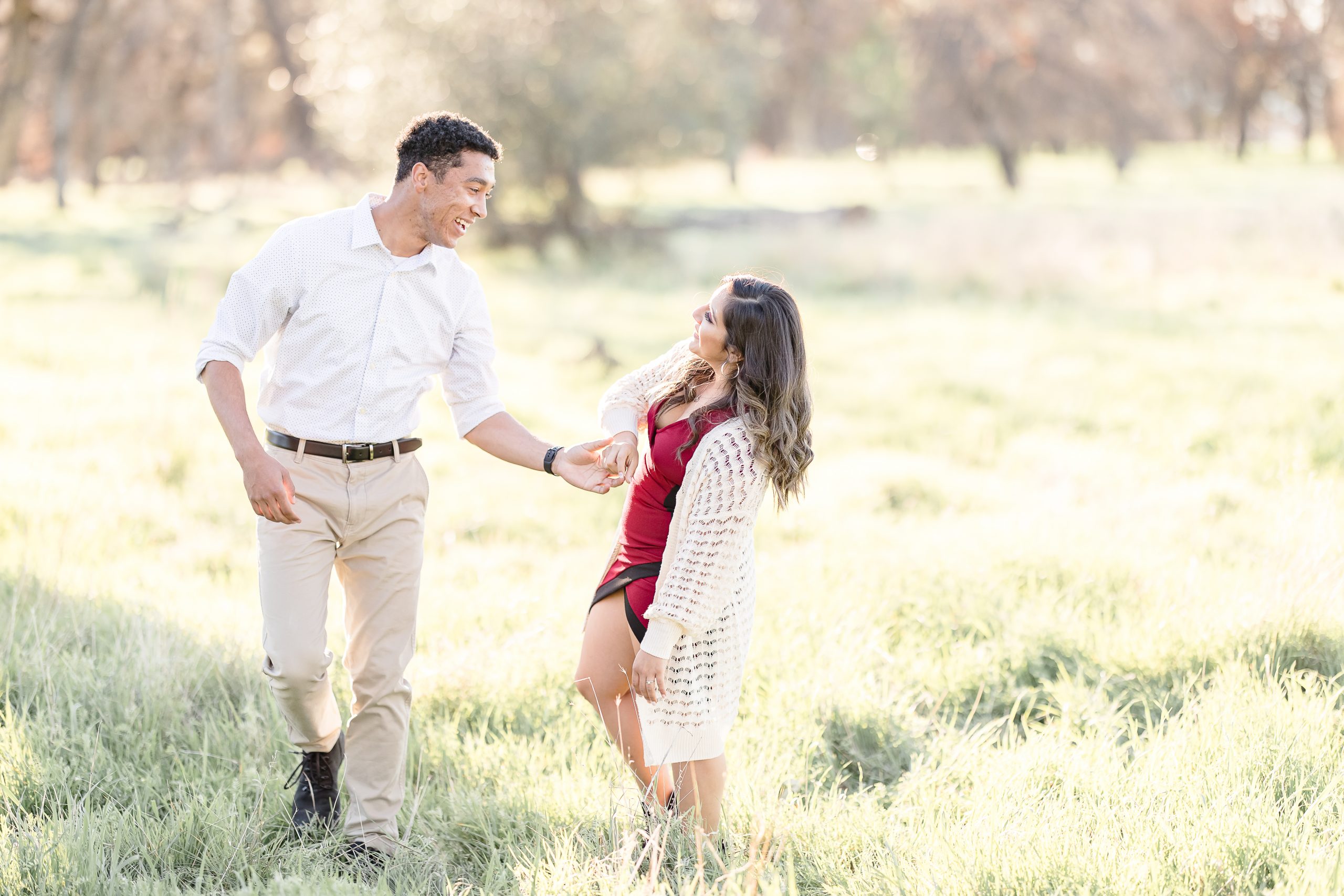 Sunset Engagement Session in Upper Park in Chico, CA