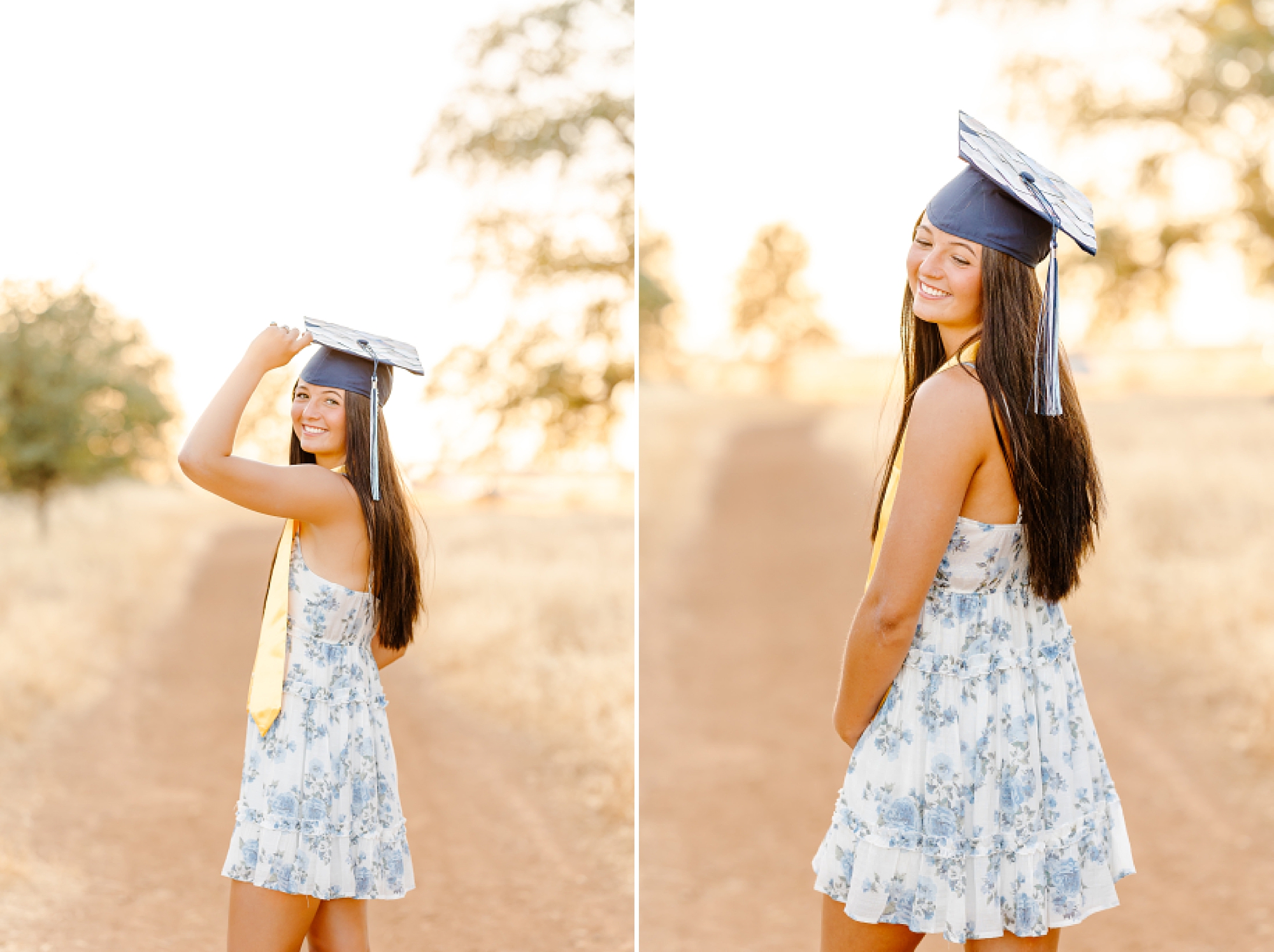 Cap and gown senior rep session
